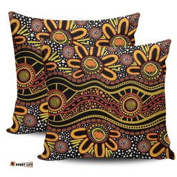 Australia Aboriginal Dot In Aboriginal Style Pillow