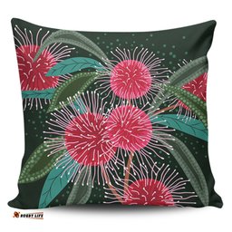 Australia Aboriginal Australian Hakea Flowers Painting In Aboriginal Style Pillow