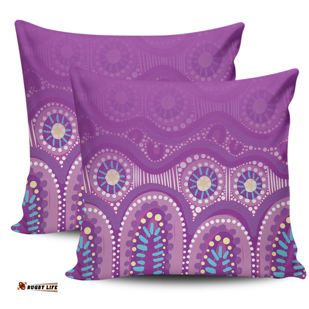 Australia Aboriginal Purple Aboriginal Dot Pillow