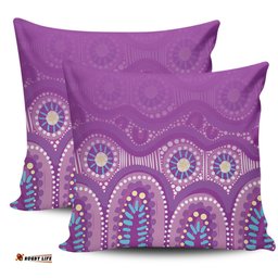 Australia Aboriginal Purple Aboriginal Dot Pillow