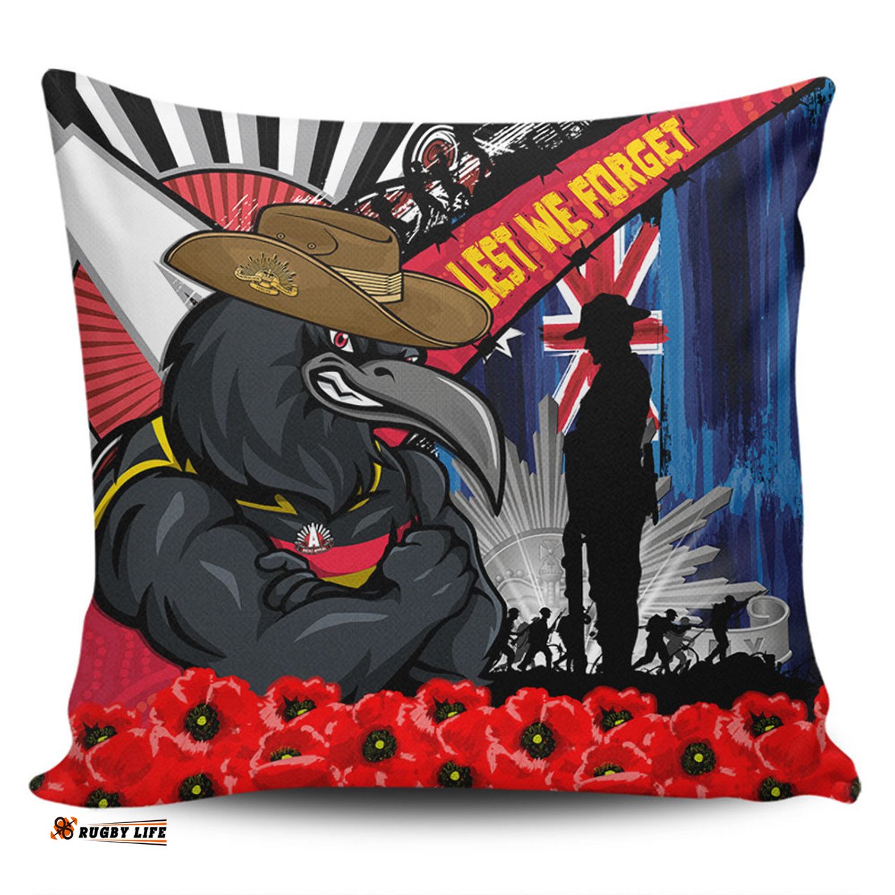 Adelaide Crows Anzac Day Honor United In Spirit Pillow