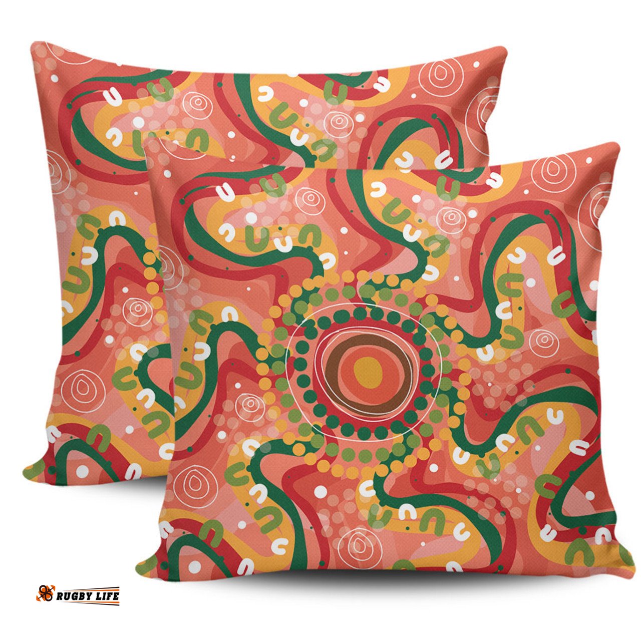 Australia Aboriginal Aboriginal Art Style Abstract Pillow