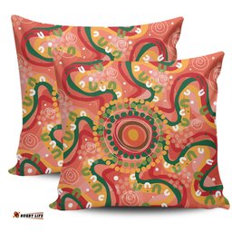 Australia Aboriginal Aboriginal Art Style Abstract Pillow