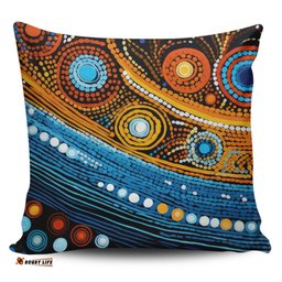 Australia Dreaming Aboriginal Aboriginal Dot Painting Art Indigenous Culture Inspired Pillow