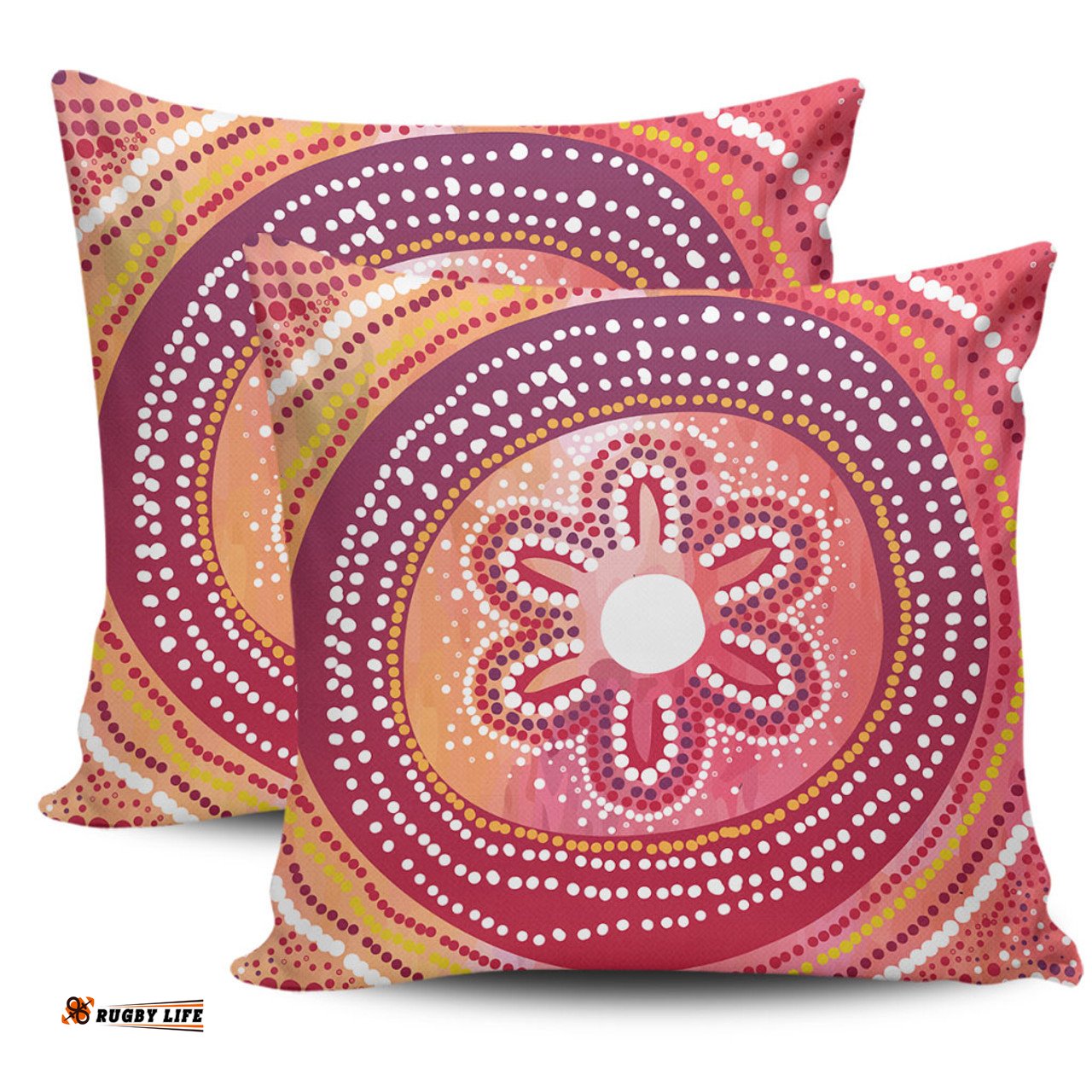 Australia Dot Painting Inspired Aboriginal Aboriginal Style Dot Pillow