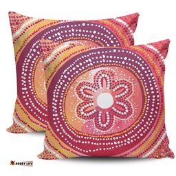 Australia Dot Painting Inspired Aboriginal Aboriginal Style Dot Pillow
