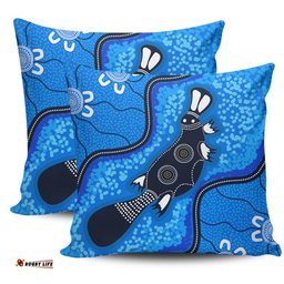 Australia Aboriginal Platypus Art Pillow
