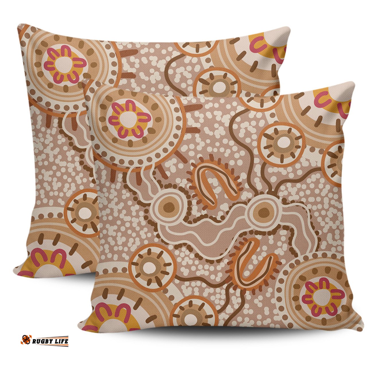 Australia Aboriginal Aboriginal Dot Design Artwork Pillow