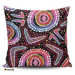 Australia Dot Painting Inspired Aboriginal Boomerang From Aboriginal Art Pillow