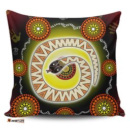 Australia Aboriginal The Rainbow Serpent Dreaming Spirit Art Pillow