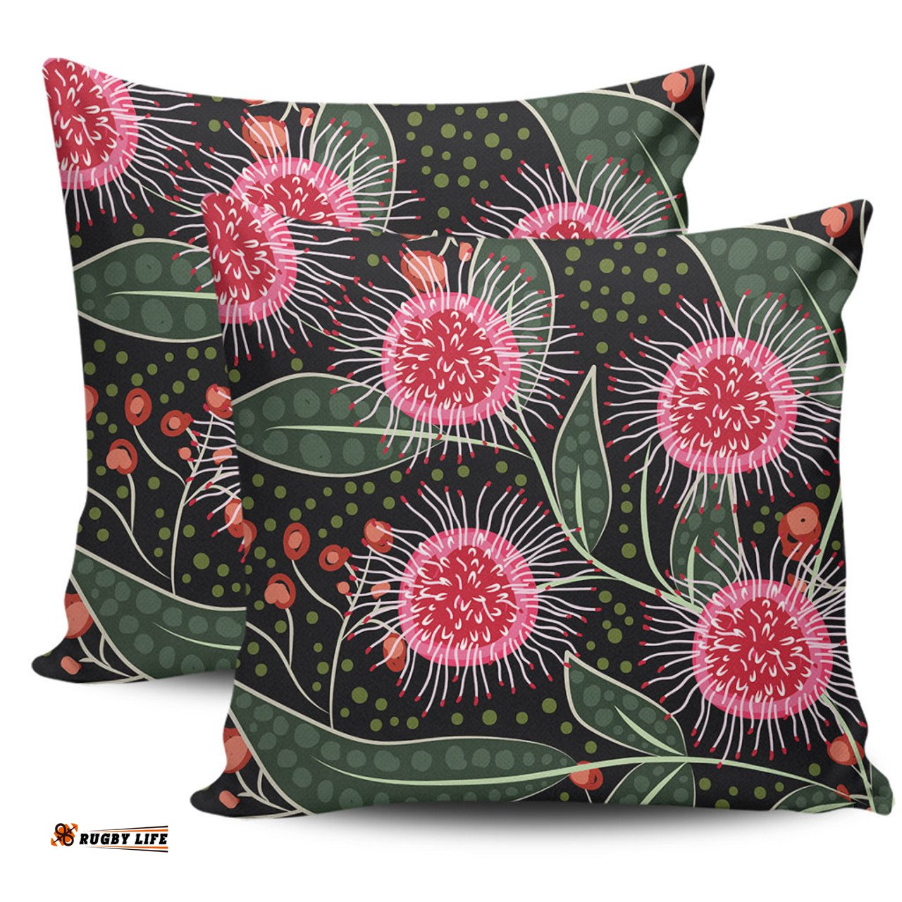 Australia Flowers Aboriginal Aboriginal Style Australian Hakea Flower Pillow