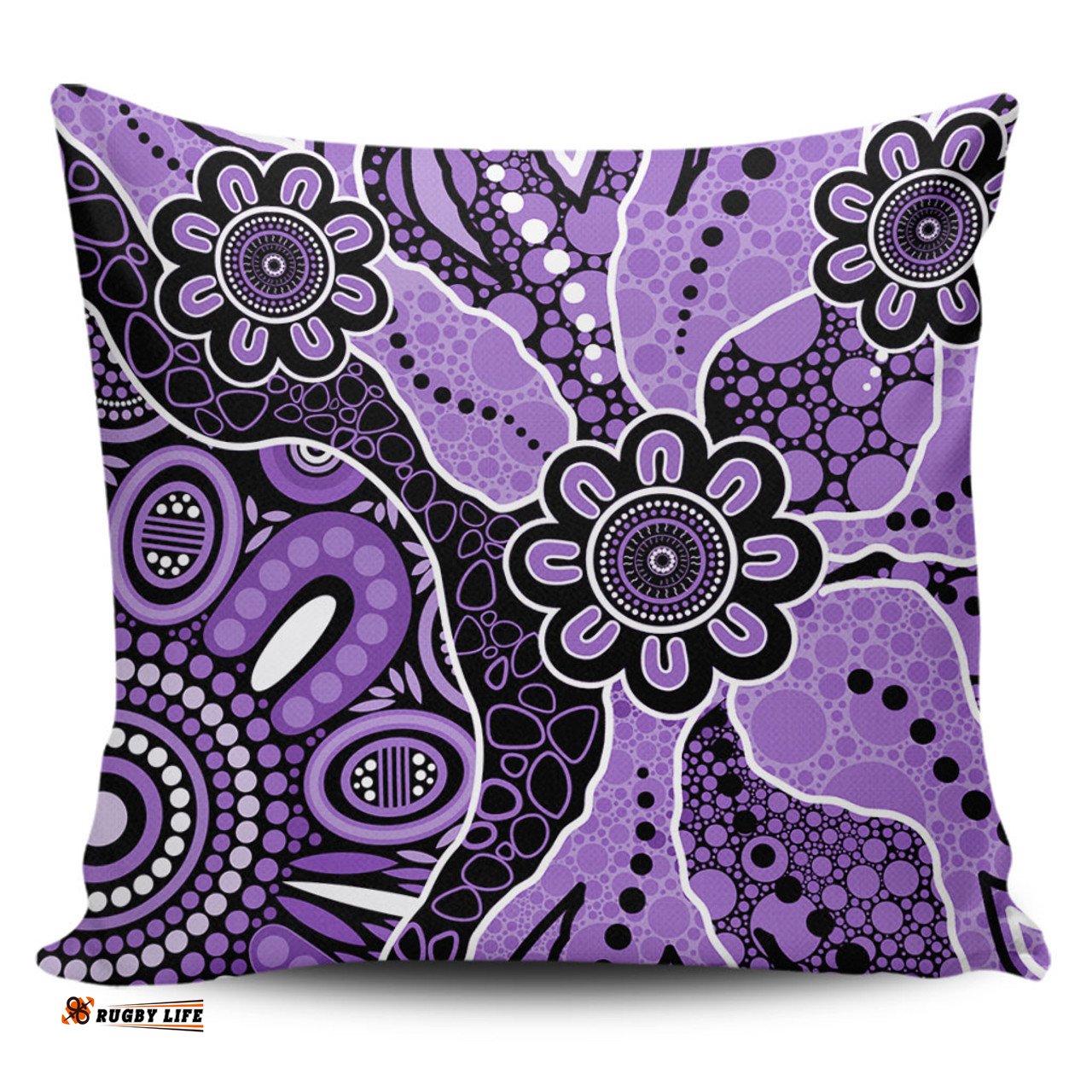Australia Aboriginal Design Art Color Purple Pillow
