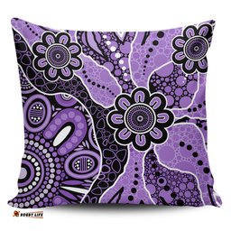 Australia Aboriginal Design Art Color Purple Pillow