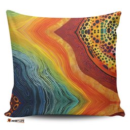 Australia Aboriginal Australian Indigenous Aboriginal Art And Dot Painting Techniques Pillow
