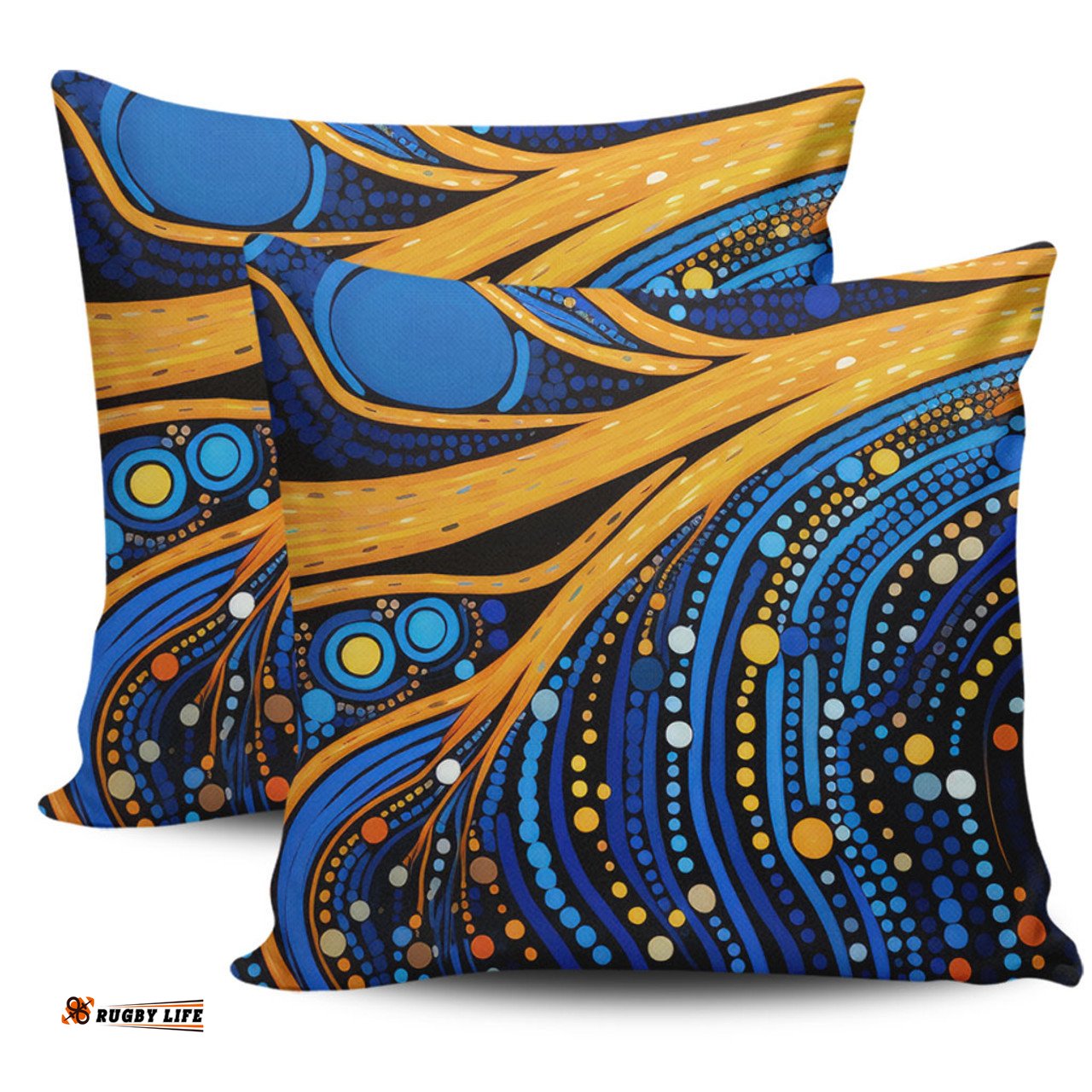 Australia Dreaming Aboriginal Aboriginal Indigenous Culture Dot Painting Art Inspired Pillow