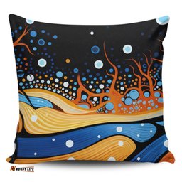 Australia Dreaming Aboriginal Aboriginal Art Indigenous Dot Painting Inspired Pillow