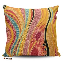 Australia Aboriginal Indigenous Aboriginal Art Dot Color Pillow