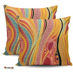 Australia Aboriginal Indigenous Aboriginal Art Dot Color Pillow