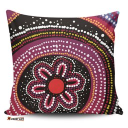 Australia Dot Painting Inspired Aboriginal Aboriginal Color Dot Inspired Pillow