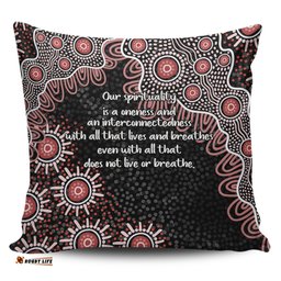 Australia Aboriginal The More You Know The Less You Need Red Patterns Pillow