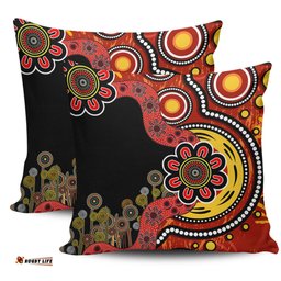 Australia Aboriginal Indigenous Dot Painting Pillow