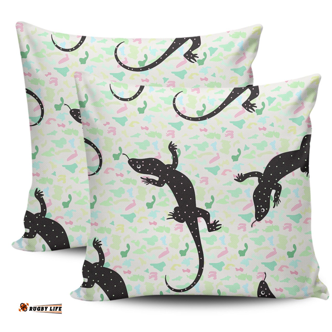 Australia Goanna Aboriginal Goanna Dot Art Colorful Inspired Pillow