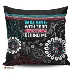 Australia Aboriginal Walking with 3000 Ancestors Behind Me Black Pillow