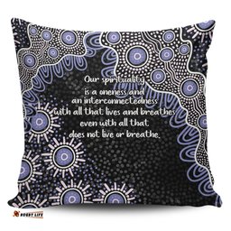 Australia Aboriginal The More You Know The Less You Need Purple Patterns Pillow