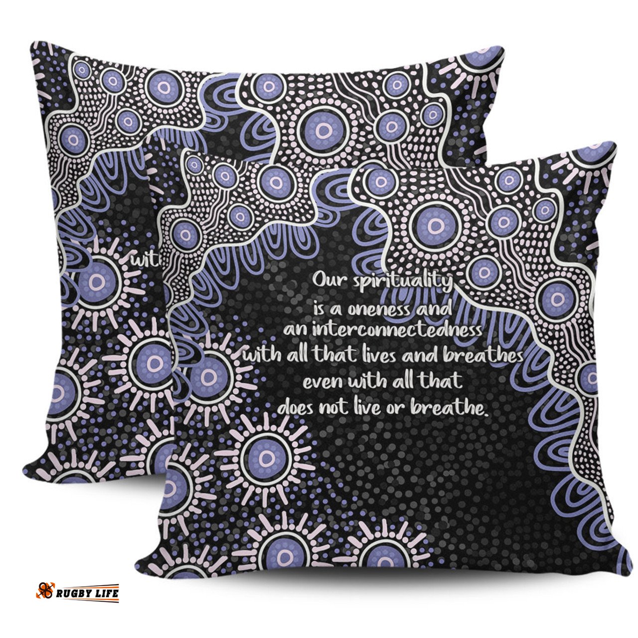 Australia Aboriginal The More You Know The Less You Need Purple Patterns Pillow