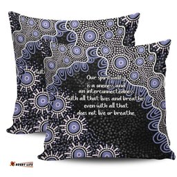 Australia Aboriginal The More You Know The Less You Need Purple Patterns Pillow