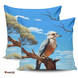 Australia Kookaburra Kookaburra With Blue Sky Pillow