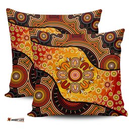 Australia Aboriginal Dot Painting Art Style Pillow