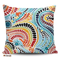Australia Aboriginal Traditional Australian Aboriginal Native Design (White) Ver 1 Pillow