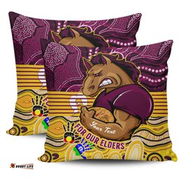 Brisbane Broncos Naidoc Week Custom Brisbane Broncos For Our Elders Aboriginal Inspired Pillow