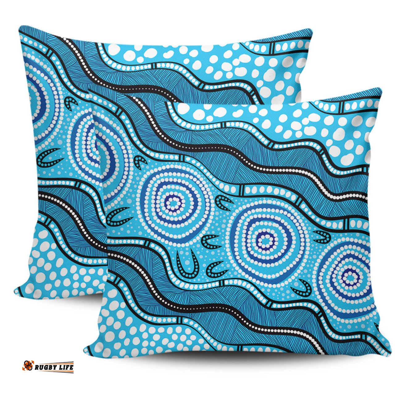 Australia Painting Illustration With Dot Art In Aboriginal Style Pillow