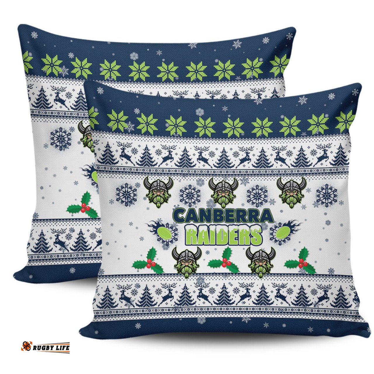 Canberra Raiders Christmas Canberra Raiders Special Ugly Christmas Pillow