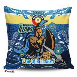 Gold Coast Titans Naidoc Week Custom For Our Elders Home Jersey Pillow