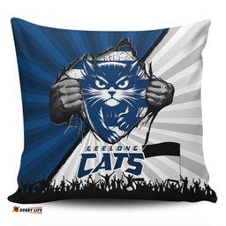 Geelong Cats Breaking Through Fan Design Pillow
