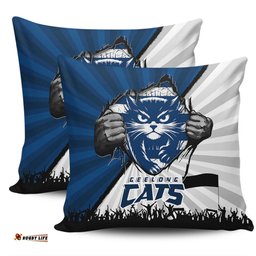 Geelong Cats Breaking Through Fan Design Pillow