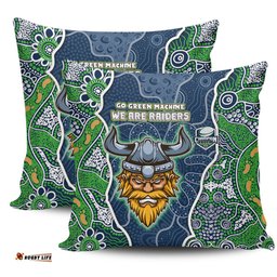 Canberra Raiders Grand Final Custom Custom Raiders Contemporary Style Of Aboriginal Painting Pillow