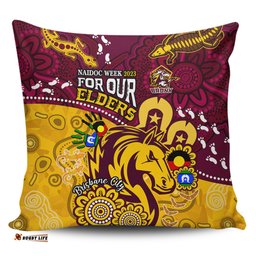 Brisbane Broncos Naidoc Week Custom Bronx For Our Elders Aboriginal Inspired Pillow