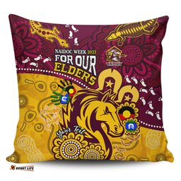 Brisbane Broncos Naidoc Week Custom Bronx For Our Elders Aboriginal Inspired Pillow