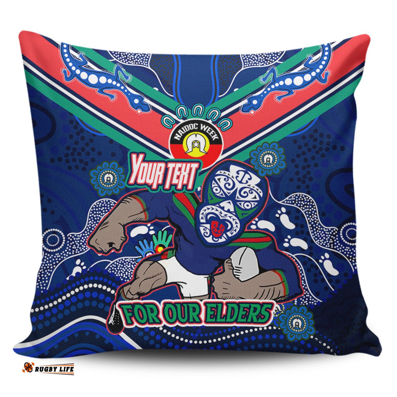 New Zealand Warriors Naidoc Week Custom For Our Elders Home Jersey Pillow
