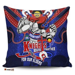 Newcastle Knights Naidoc Week Custom Newcastle Knights Naidoc Week For Our Elders Knights Bound Together Pillow