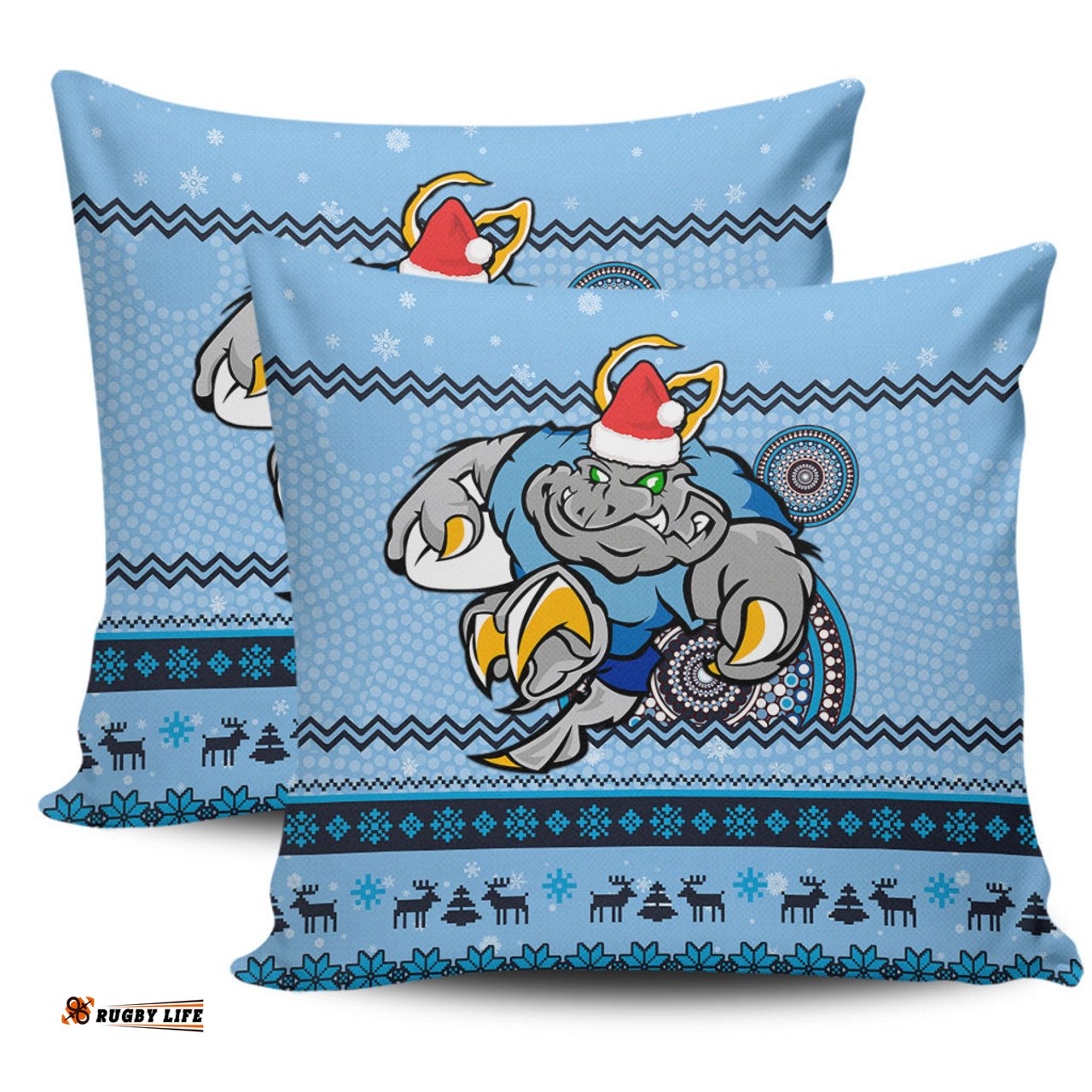 New South Wales Australia Ugly Xmas With Aboriginal Patterns For Die Hard Fans Pillow