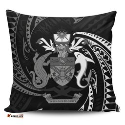 Australia South Sea Islanders Solomon Islands White Tribal Wave Pattern Pillow