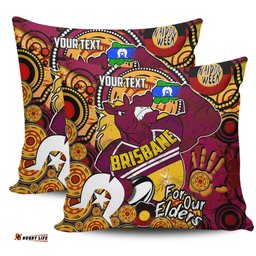 Brisbane Broncos Naidoc Week Custom Brisbane Broncos Naidoc Week For Our Elders Bronx for Life Sport Style Pillow