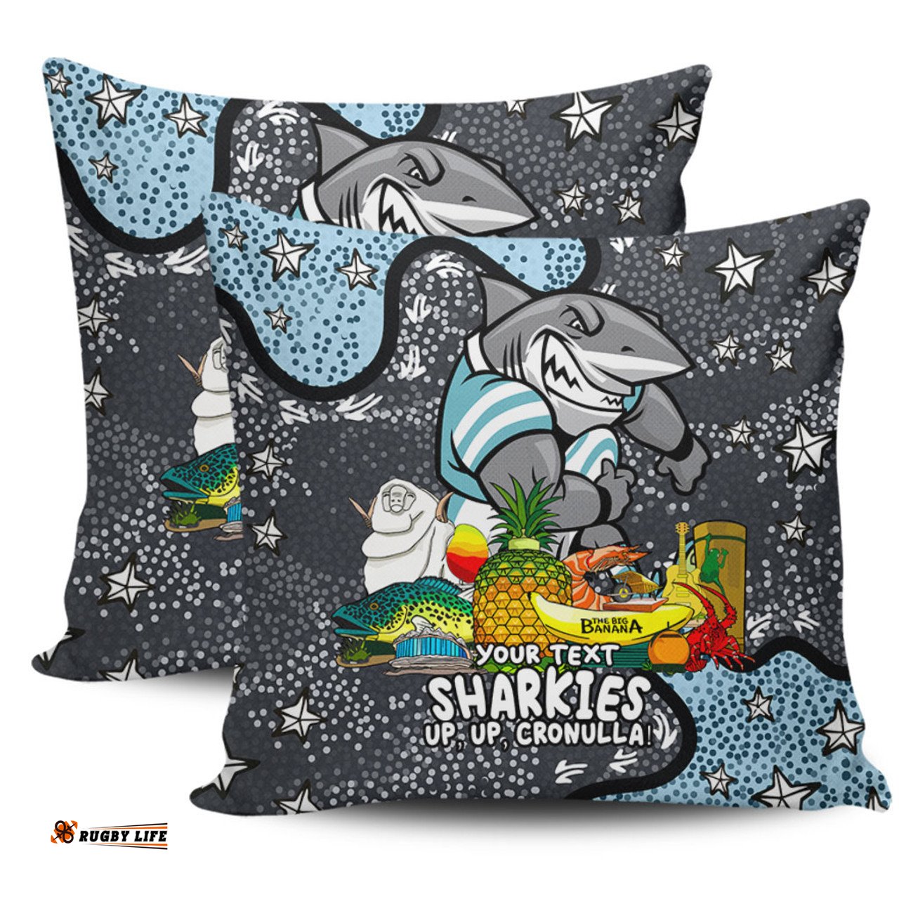 Cronulla Sutherland Sharks Custom Australian Big Things Pillow