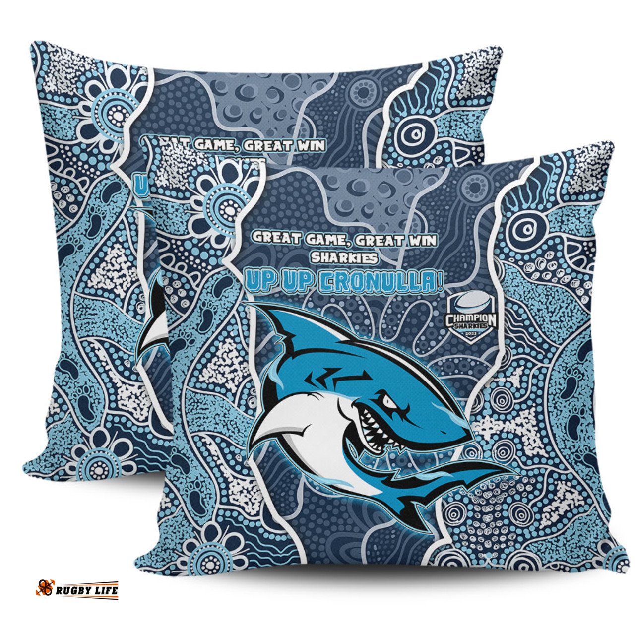 Cronulla Sutherland Sharks Grand Final Custom Custom Sharks Painting Pillow