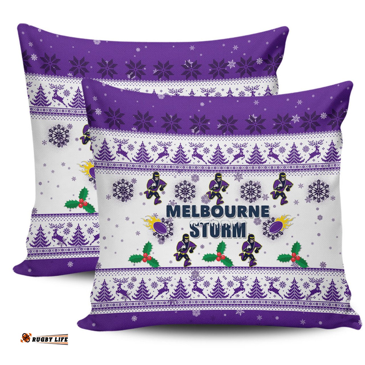 Melbourne Storm Christmas Melbourne Storm Special Ugly Christmas Pillow